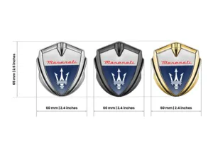 Maserati Silicone Emblema Badge Stile Pro Inox